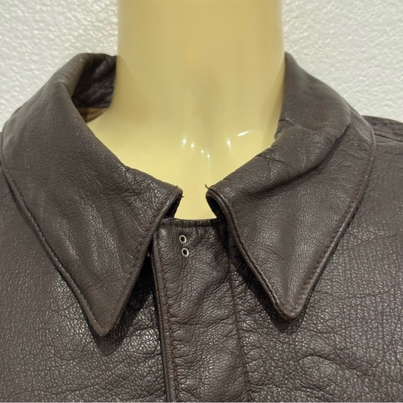 Vintage Cooper A-2 US Air Force Brown Leather Bomber Jacket 42R Aviator Pilot - Picture 14 of 15